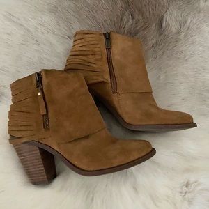 Tan Suede Ankle Booties